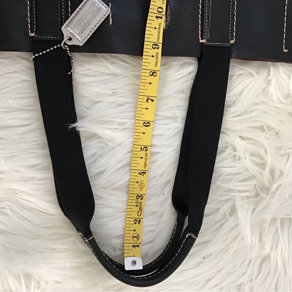 Coach 58660 Pebble Leather Derby Tote Bag In Black EUC - Picture 11 of 16